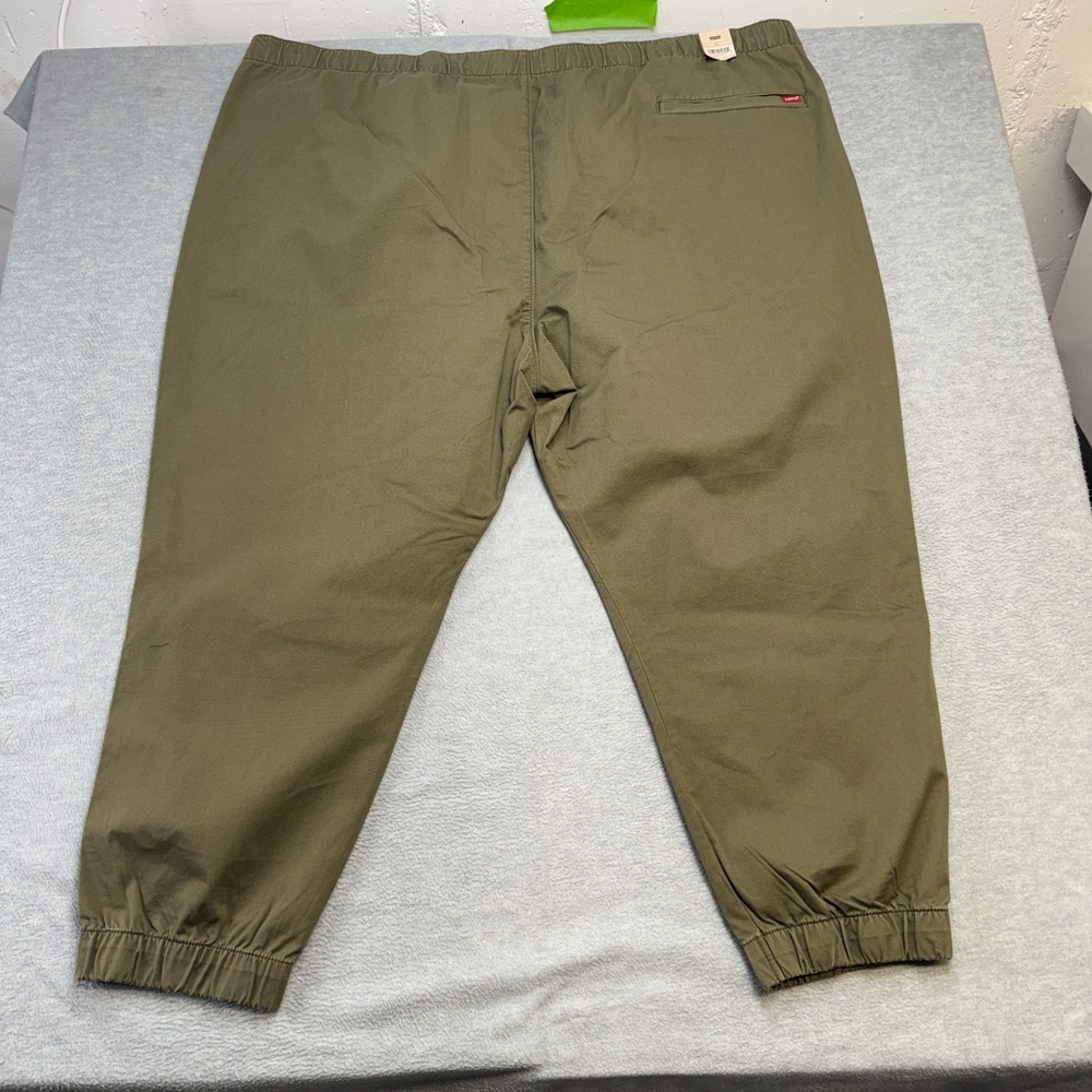 Levis Pants Mens 5XL Green XX Chino Jogger Drawstring Tapered Stretch Twill NEW - Picture 3 of 12